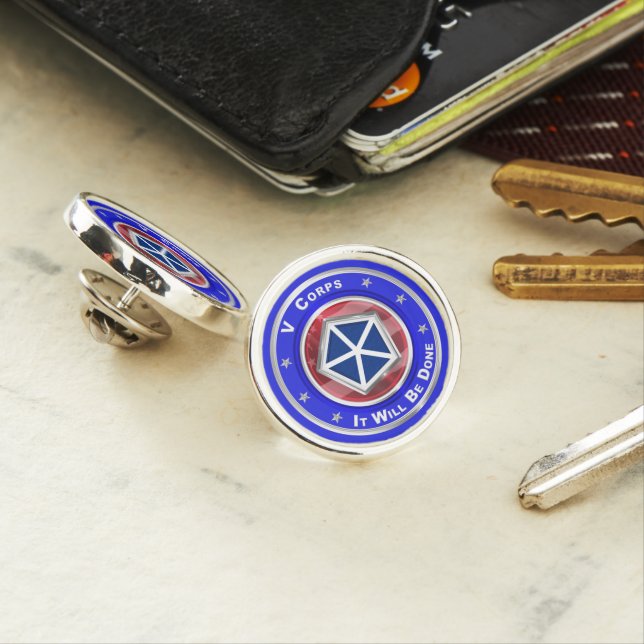 V Corps Keepsake Lapel Pin (In Situ)