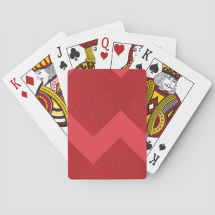 V-Cut Tomato Red Modern Playing Cards – Customize
