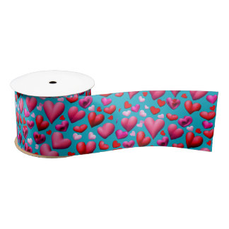 V-day Heart Satin Ribbon