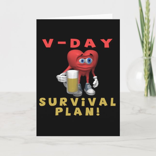 V-Day Survival Plan Holiday Card (Front)