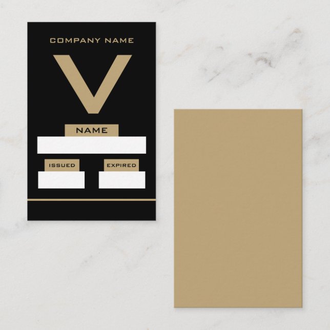 V Design, Visitor Cards (Front/Back)