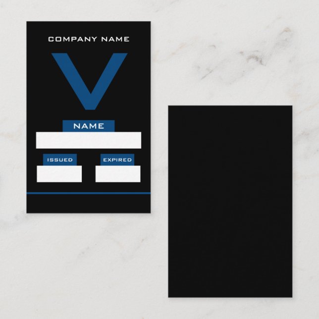 V Design, Visitor Cards (Front/Back)
