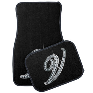 V Faux-"Diamond Bling" Car Mat