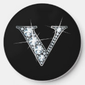 V Faux-"Diamond Bling" Wireless Charger (Front)