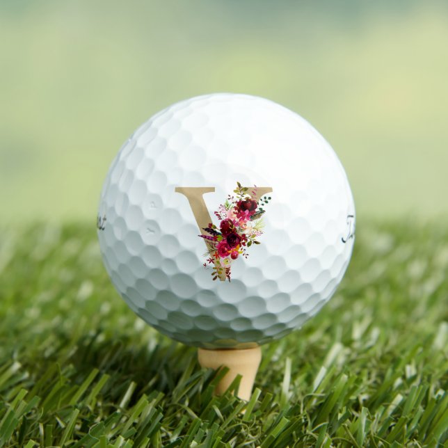V Floral Golf Balls (Insitu Tee)