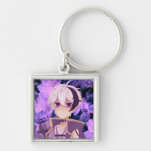 V Flower anime character design Keychain