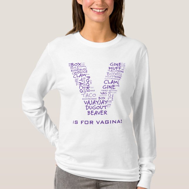 V for vagina victory in Michigan T-Shirt (Front)