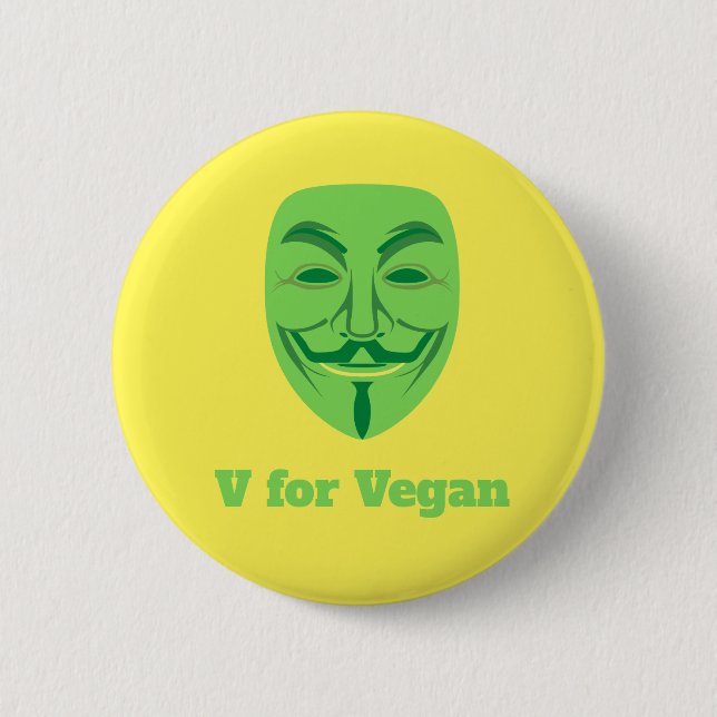 V for vegan button (Front)