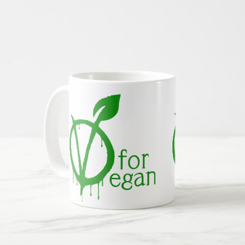 V For Vegan Coffee Mug