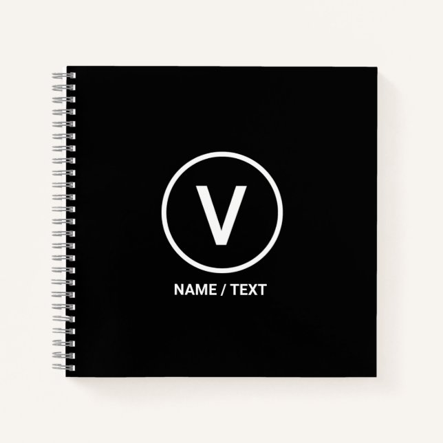 V for Vegan diet logo natural personalized Noteboo Notebook (Front)