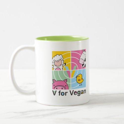 V for vegan Mug