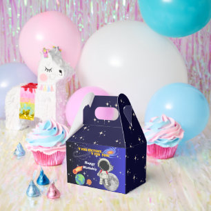  V For Victory V For Fun Astronaut Boy Birthday  Favor Boxes