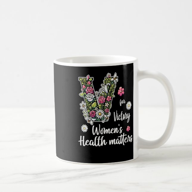 V For Victory; Women's Health S  Coffee Mug (Right)