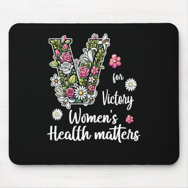 V For Victory; Women's Health S  Mouse Pad (Front)