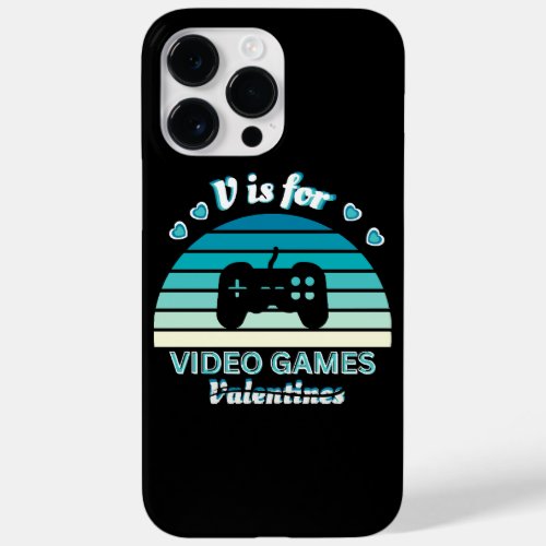V for Video Games Not Valentines _ Funny Retro Col Case_Mate iPhone 14 Pro Max Case