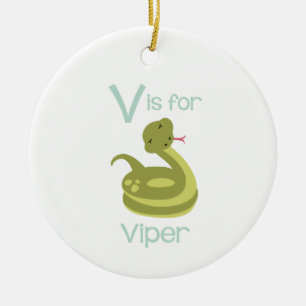 V For Viper Ceramic Ornament