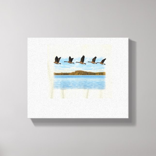 V-Formation Flight Canvas Print (Front)