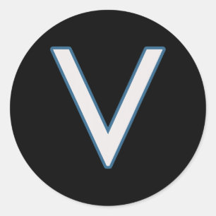 V Games Funny Gaming Video Game Adult  Classic Round Sticker