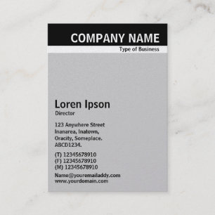 V Header Band - Black with Gray CCCCCC (Gold) Business Card