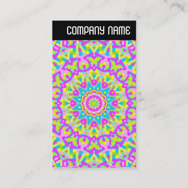 V Header - Colorful Kaleidoscope 010 Business Card (Front)