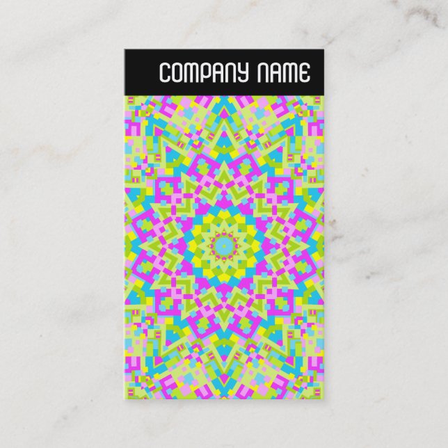 V Header - Colorful Kaleidoscope 02 Business Card (Front)
