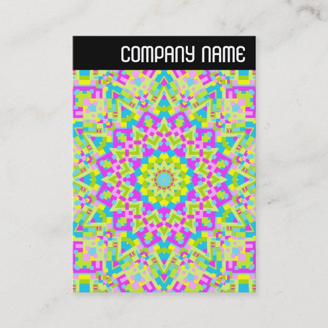 V Header - Colorful Kaleidoscope 02 Business Card (Front)