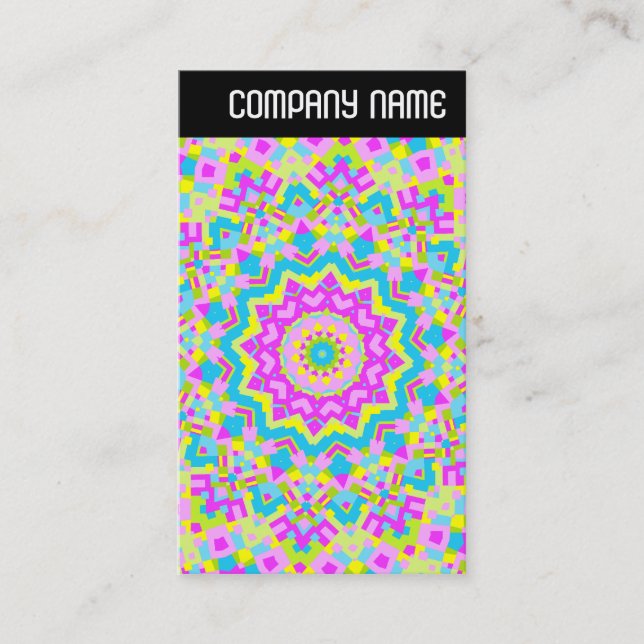 V Header - Colorful Kaleidoscope 04 Business Card (Front)