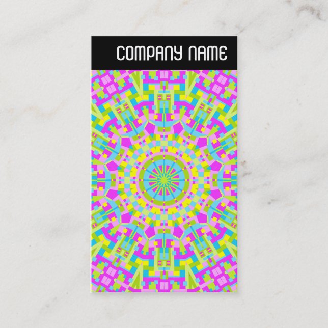 V Header - Colorful Kaleidoscope 05 Business Card (Front)