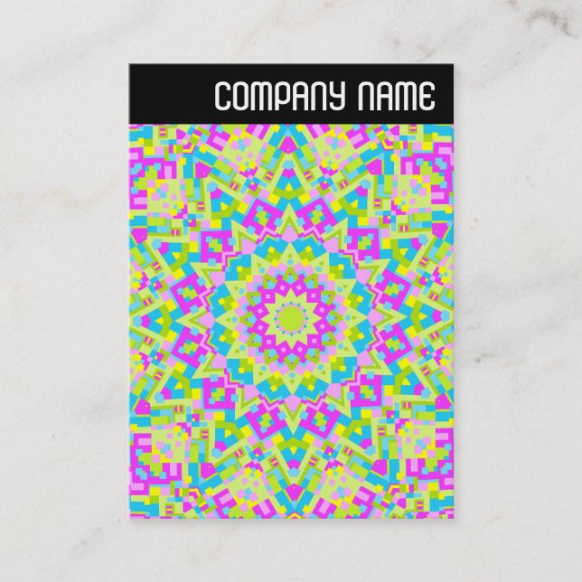 V Header - Colorful Kaleidoscope 07 Business Card (Front)