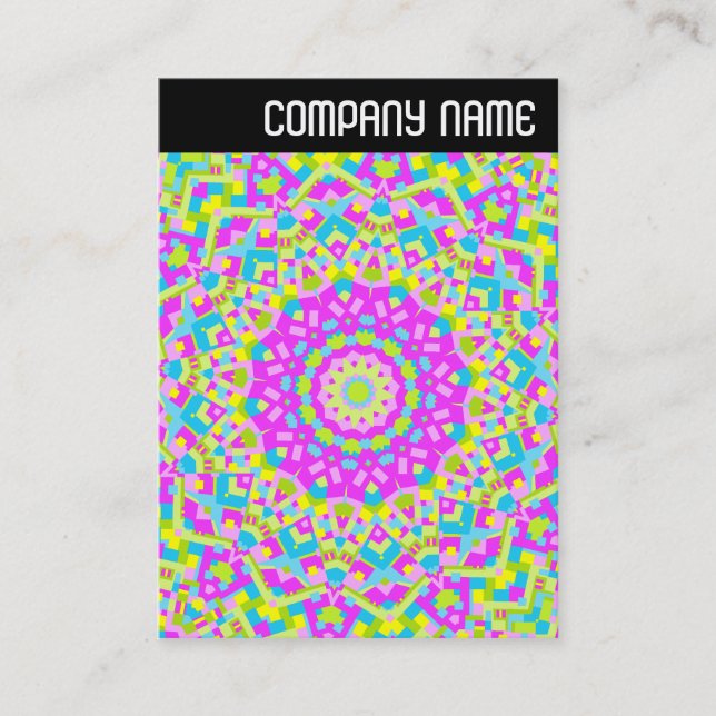 V Header - Colorful Kaleidoscope 08 Business Card (Front)
