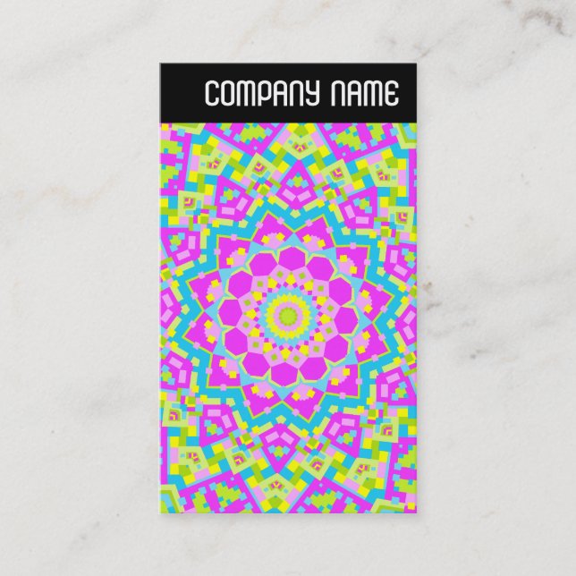 V Header - Colorful Kaleidoscope 09 Business Card (Front)