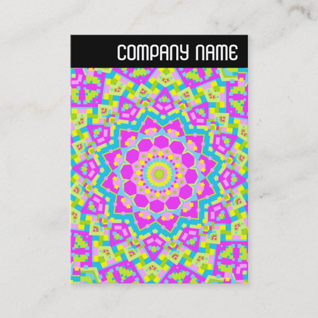 V Header - Colorful Kaleidoscope 09 Business Card (Front)