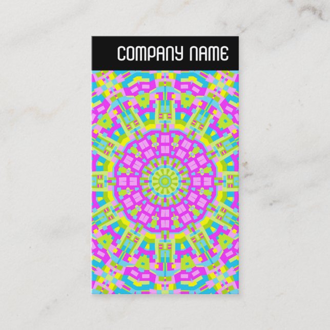 V Header - Colorful Kaleidoscope Business Card (Front)