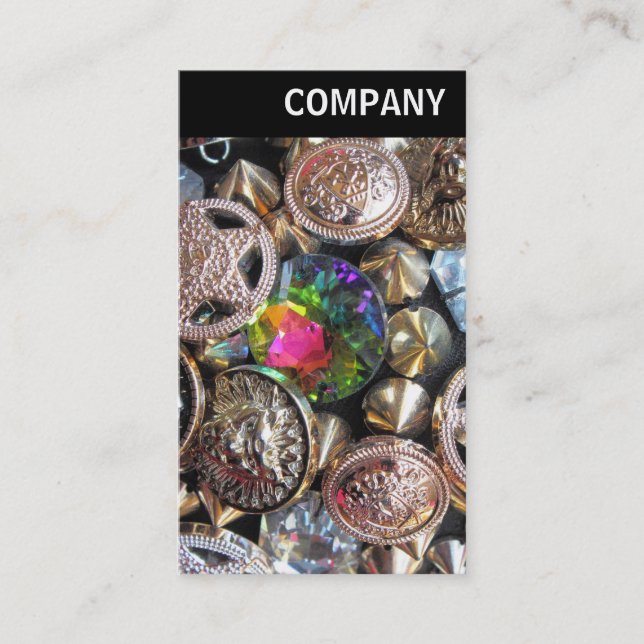 V Header - Flea Market Bling Business Card (Front)