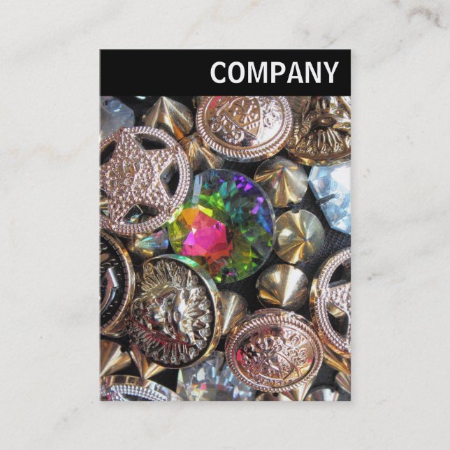 V Header - Flea Market Bling Business Card (Front)