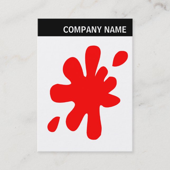 V Header - Image - Big Red Blot Business Card (Front)
