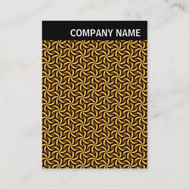 V Header - Image - Gold Rotation Pattern Business Card (Front)