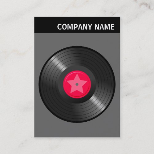 V Header _ Image _ LP Record _ Gray Business Card