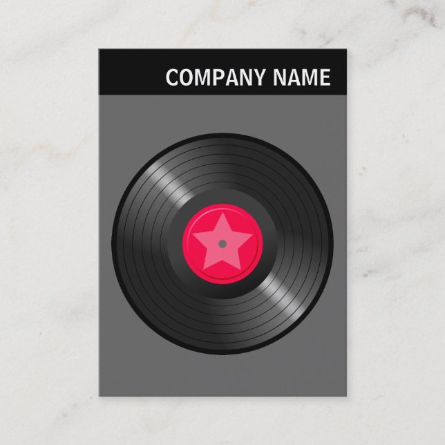 V Header - Image - LP Record - Gray Business Card (Front)