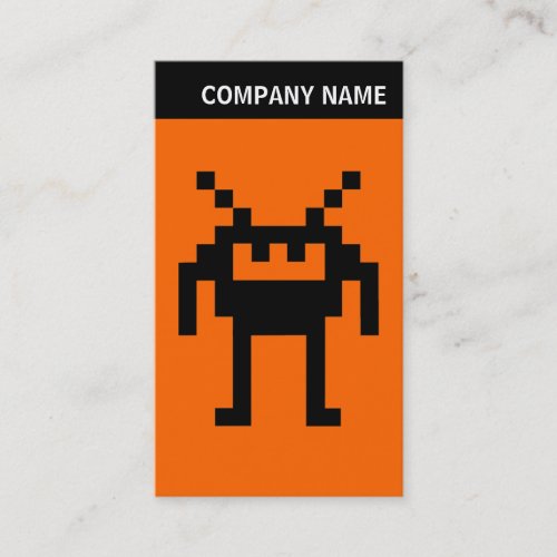V Header - Image - Nanobot on Orange Business Card Template