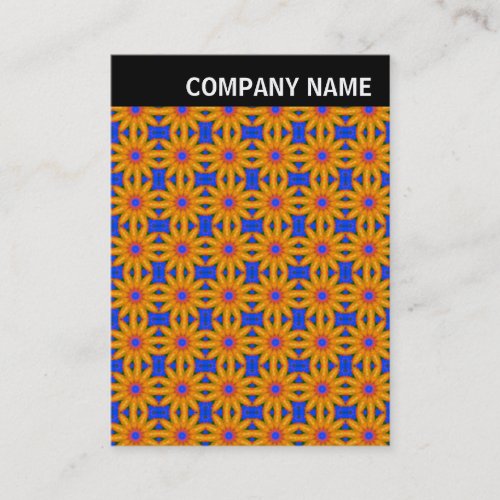 V Header _ Image _ Orange Geometric Flowers Business Card