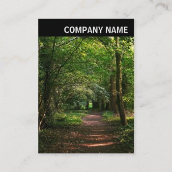 V Header - Image - Path In The Woods Business Card by artberry at Zazzle