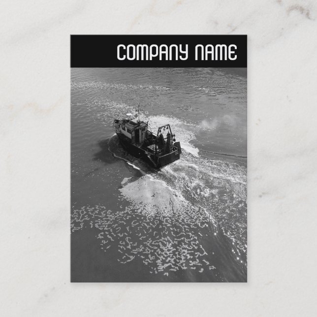 V Header - Little Fishing Trawler Business Card (Front)