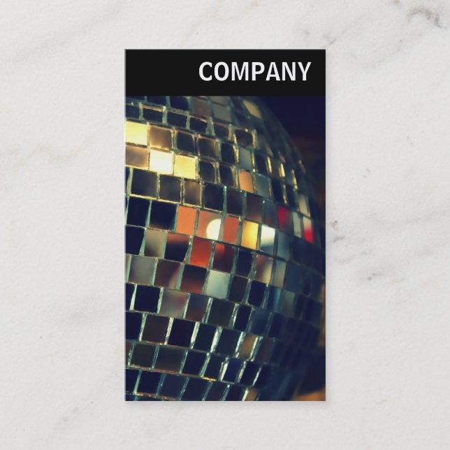 V Header - Mirror Ball Business Card (Front)