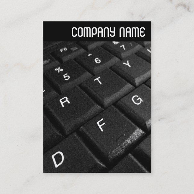 V Header - Notebook Keyboard Business Card (Front)
