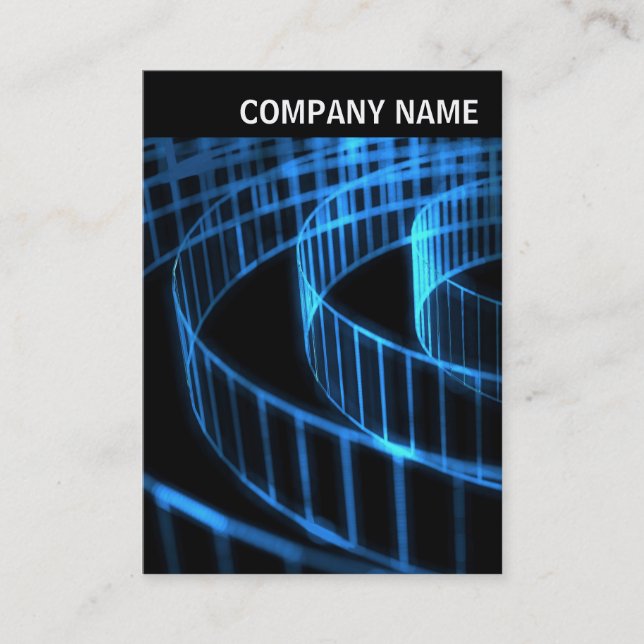 V Header - Photo - Blue Spirral II Business Card (Front)