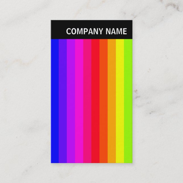 V Header - Photo - Color Bars 01 Business Card (Front)