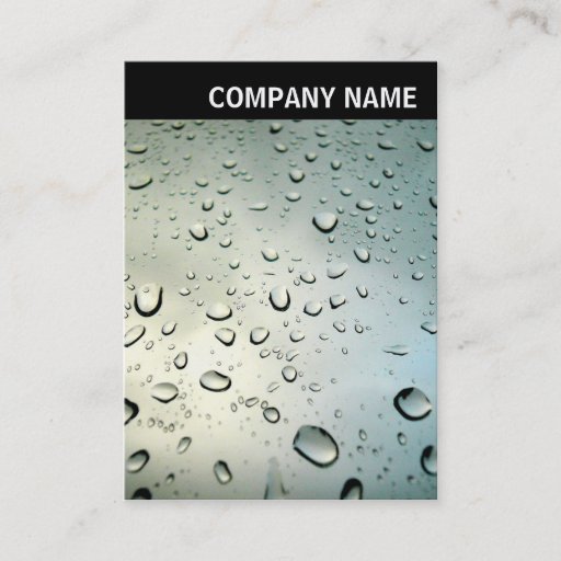Customizable V Header - Photo - Rain on My Window Business Card