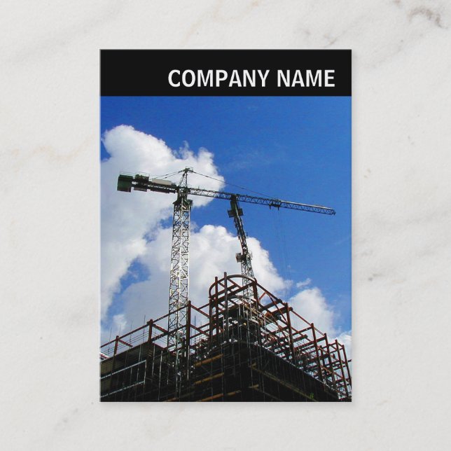 V Header - Photo - Tower Cranes Business Card (Front)