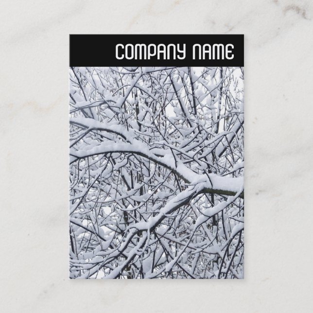 V Header - Snowy Branches Business Card (Front)